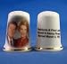 Porcelain China Collectable Thimble - Presidents & First Ladies , Ronald and Nancy Reagan -- Free Gift Box