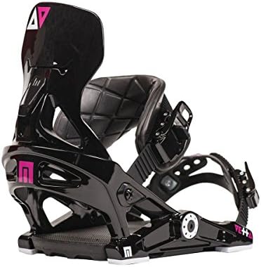 NOW Snowboarding Vetta Bindings, Black/Pink, Medium