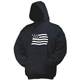 Sweat capuche drapeau breton flottant - mm x mm