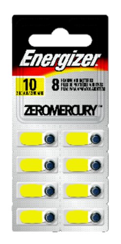 Energizer Zinc Air Perf Pack Hearing Aid Batteries Az10e, 8-Count
