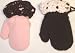Set of Two Magic Mittens with Hand Crocheted Chenille Cuff for Infants Ages 0-6 Month...