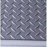 G-Floor Diamond Tread Pattern Slate Gray 9' x 20' Roll-Out Garage Flooring
