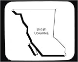 Mouse Pad with map, canada, outline, "british colombia", province
