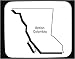 Mouse Pad with map, canada, outline, british colombia, province
