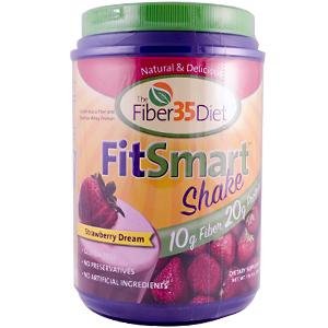 FitSmart Shake Strawberry Dream By Fiber 35 Diet - 1lb 7oz From Brenda Watson Fiber35