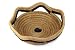 Round Pine Needle Basket with Black Trim