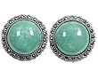 Marcasite with Jade Earrings, Size: 19mm