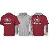 San Francisco 49ers Short Sleeve T-shirt and Long Sleeve Hoodie Tee 3-In-1 Combo