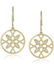 Monica Rich Kosann "Gate Lockets" Round Center Diamond Gate Earrings