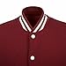 Angel Cola Burgundy & White Cotton Varsity Lightweight Letterman Jacket