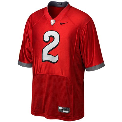 Nike Ohio State Buckeyes #2 2010 Pro Combat Rivalry Tackle Twill Football Jersey-Scarlet (X-Large)