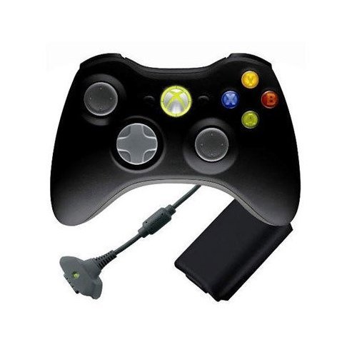 Купить Xbox 360 Black Wireless Controller Play and Charge Kit в