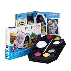 Fiesta & Carnival Face Painting Kit Water-Based, Easy-On & Easy-Off and Non-Toxic