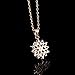 BAMOER Snowflake Series 18k White Gold Plated AAA Clear Cubic Zirconia Pendant Necklace
