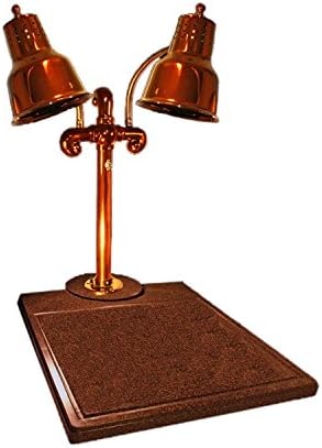Hanson Brass DLM/Ti/UNIQUE/SC Carving Station, Portable Dual Bulb Heat Lamp with 18" x 20" Synthetic Granite Cutaway Base