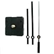 Clock Movement Quartz Square Straight Black Hand Shaft 1/4" Kit Made in USA