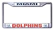 Miami Dolphins Chrome License Plate Frame