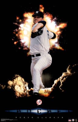 (22x35) New York Yankees Roger Clemens The Rocket Sports Poster Print