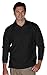 Edwards Unisex Long Sleeve Pique Polo/Pocket Shirt -  Large - Black