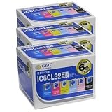 Ｇ＆Ｇ　エプソンIC6CL32互換インク　6色パック×3個セット　NIE-IC32-6PACK-3SETの画像