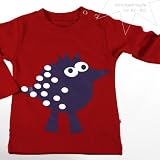 Produkt-Bild: natubini Langarm Shirt rot - Little-Monster Spazierfink, Gr. 62-98