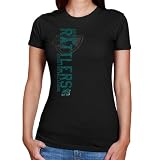 AFL Arizona Rattlers Ladies Black Vertical Destroyed Slim Fit T-shirt
