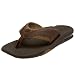 Reef Men's Leather Fanning Sandal,Brown/Brown,11 M US