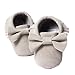 Voberry Baby Boys Girls Tassel Bow Soft Sole PU Leather Loafers Moccasin Sneakers (Grey, 12~18 Month)