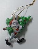 Vintage Pvc Figure : Looney Tunes Bugs Bunny Christmas Ornament