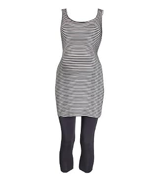 Maternity Longline Vest and Leggings Pyjama Set - Grey