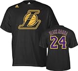 NBA Men's Los Angeles Lakers Kobe Bryant Black Nickname Tee Shirt (Black, Small)