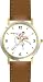 Ballerina and Ballet Dancer Couple No.1 - WATCHBUDDY&reg; DELUXE TWO-TONE THEME WATCH - Arabic Numbers - Brown Leather Strap-Size-Large ( Men's Size or Jumbo Women's Size )