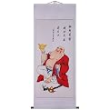 Laughing Buddha Wall Art Painting - Beige