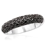 41vcfZaN20L. SL160  10k White Gold Black Diamond Anniversary Ring , Size 7