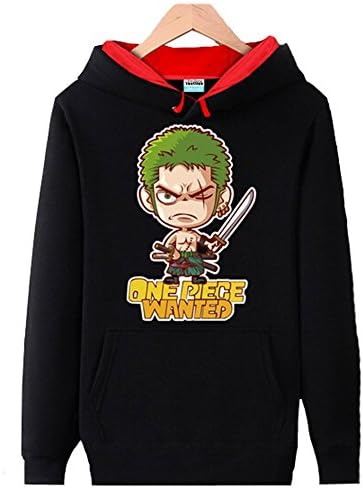Kamat? Men's Anime Clothing One Piece Cosplay Hoodie Sweater (Zoro XXL)