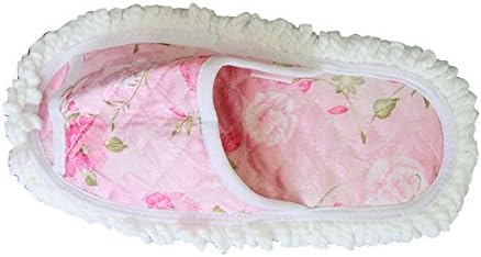 Bobiz Machine Washable Women's Microfiber Cleaning Slipper Genie-1 Pair One Size Pink
