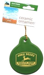 John Deere Ceramic Ornament, John Deere Quality Farm Equipment Logo, 2 7/8 Inches (1 Each)