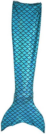 Sea Sirens Girls Kids Swimmable Mermaid Tail Halloween Costume Scaled Blue X-Small