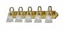 Thomas Lighting M1737-1 Trumpet Arm Five-Light 36-Inch W by 9-3/4-Inch H Bath Light, Polished Brass