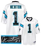 Cam Newton Autographed/Hand Signed Carolina Panthers White Reebok Premier EQT Jersey- Newton Hologra