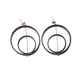 JousJous.com Nickel Free Black Aluminum Circus 2 Dangling Lightweight Earrings ~ JousJous.com