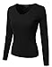 JJ Perfection Women's Long Sleeve V-Neck Cable Knit Classic Sweater