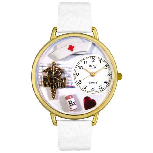 Whimsical Watches Unisex G0620008 RN White Leather Watch