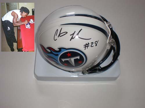 CHRIS JOHNSON TENNESSEE TITANS MINI HELMET