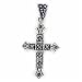 Sterling Silver Gothic Celtic Cross Marcasite Pendant
