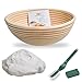 10 Inch Banneton Proofing Basket,WERTIOO Bread Proofing Basket + Lame + Linen Liner Cloth for Professional & Home Bakers (10 Inch)
