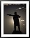 Statue of Lenin at Sunset, Bishkek City, Kyrgyzstan Lonely Planet Collection Framed Art Poster Print by Martin Moos, 31x39