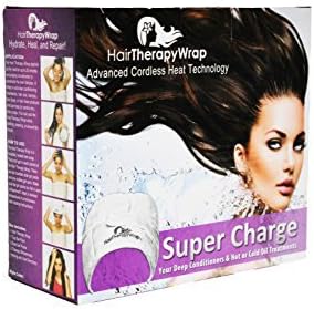 Hair Therapy Wrap - Black - Cordless Thermal Turban Heat Wrap by Hair Therapy Wrap