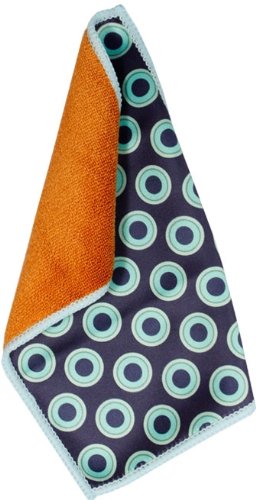 Toddy Gear Zero Interest 5 x 7 Inch Premium Microfiber Smart Cloth, for iPad and Touch Screen Cleaning - Retail Packaging - Blue/Green 15X7B1309