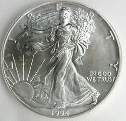1994 US 999 SILVER EAGLE OUNCE OZ $1 DOLLAR COIN BU UNC